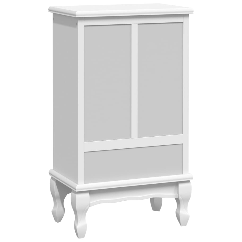 Armoire avec 5 tiroirs et 2 étagères Blanc