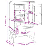 Armoire avec 5 tiroirs et 2 étagères Blanc