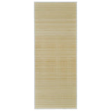 Tapis en bambou naturel à latte rectangulaire 80 x 200 cm