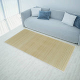 Tapis en bambou naturel à latte rectangulaire 80 x 200 cm