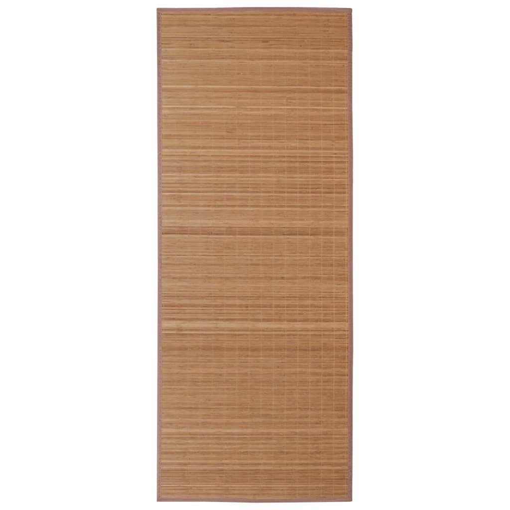 Tapis en bambou marron à latte rectangulaire 80 x 300 cm