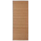 Tapis en bambou marron à latte rectangulaire 80 x 300 cm