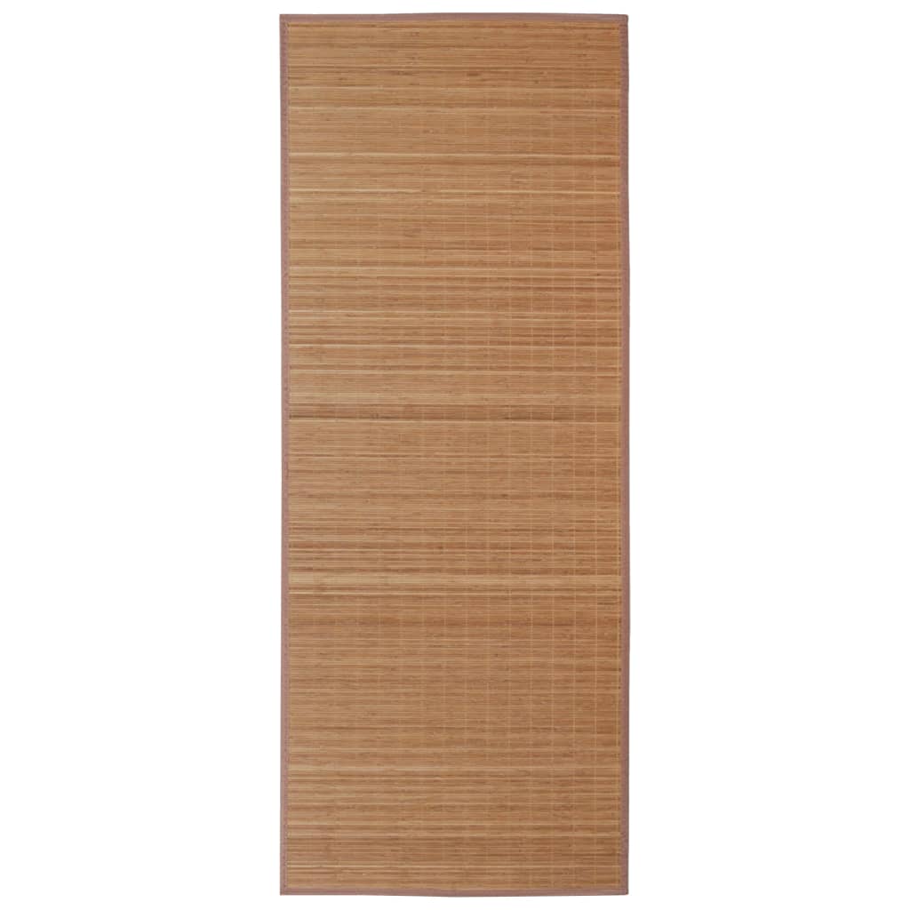 Tapis en bambou marron à latte rectangulaire 150 x 200 cm