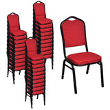 Chaises à manger lot de 30 rouge tissu