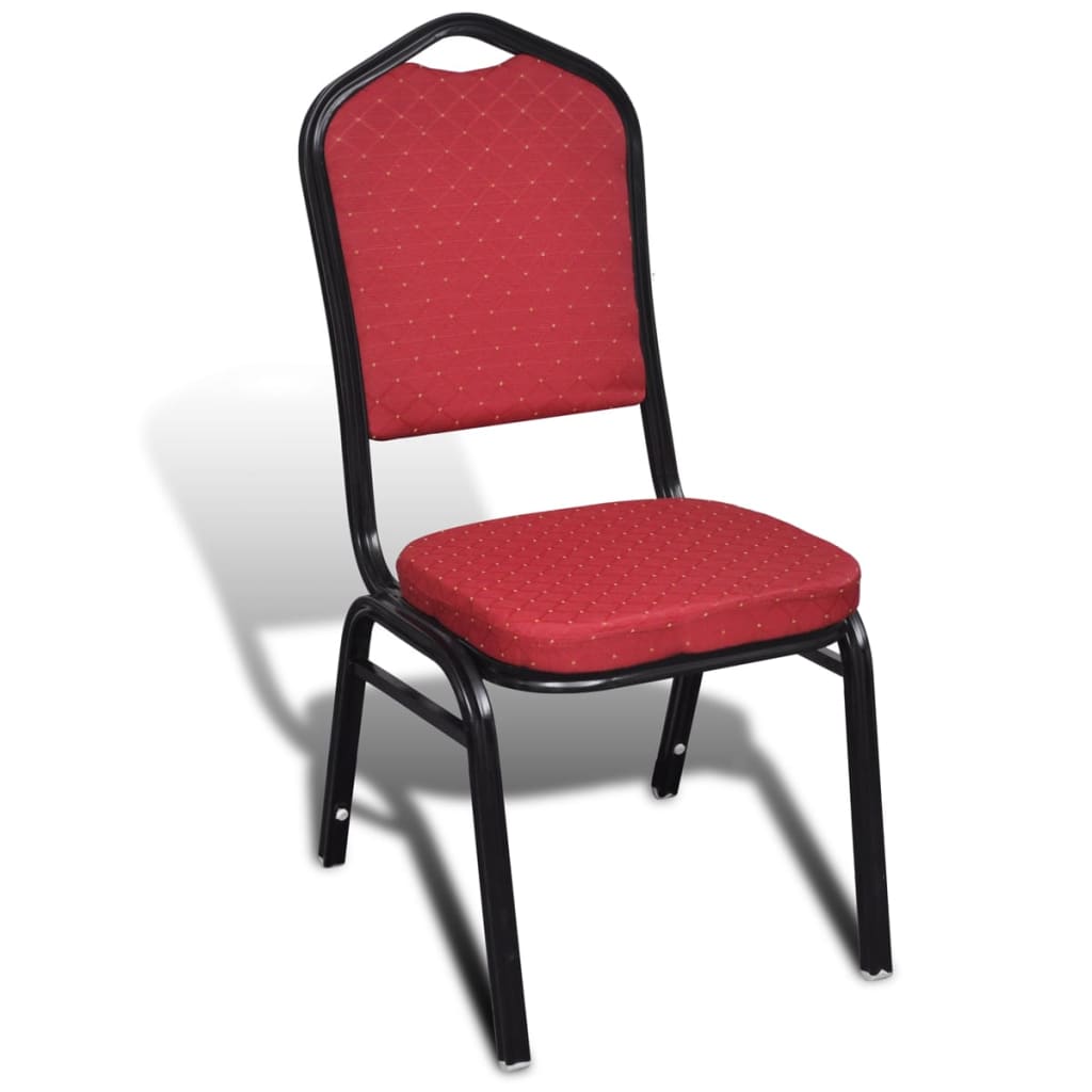 Chaises à manger lot de 30 rouge tissu