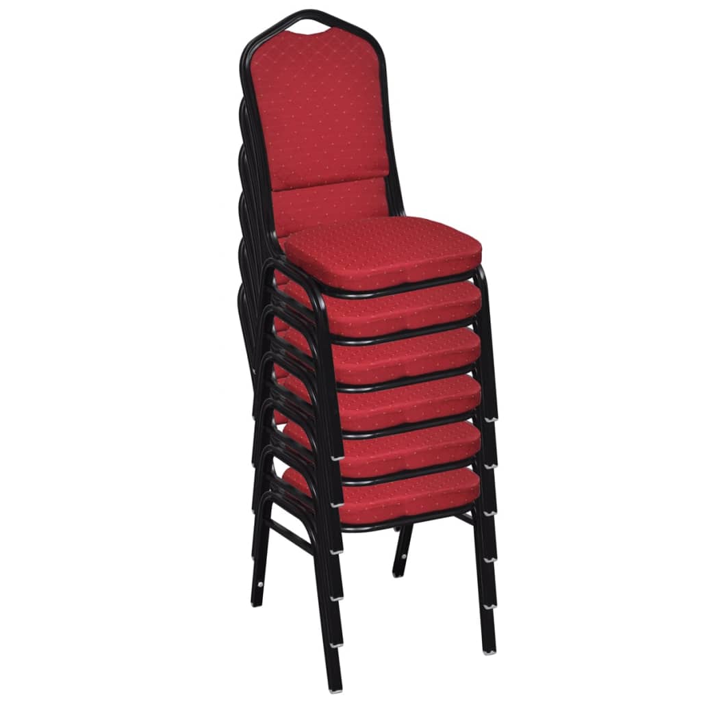 Chaises à manger lot de 30 rouge tissu