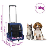 Chariot polyvalent pliable pour animaux de compagnie bleu