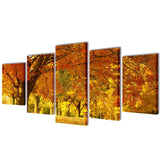 Maple printed wall canvas set 100 x 50 cm