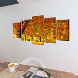 Maple printed wall canvas set 100 x 50 cm