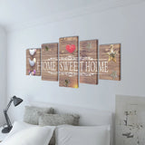 Set de toiles murales imprimées "Home Sweet Home" 200 x 100 cm