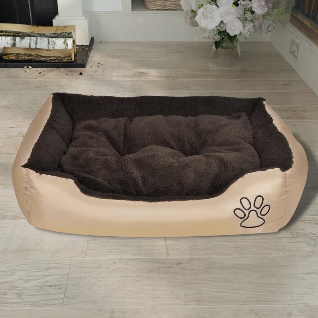 Lit pour chiens avec coussin rembourré Taille M