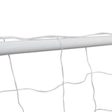 But de football avec filet 182x61x122 cm Acier Blanc