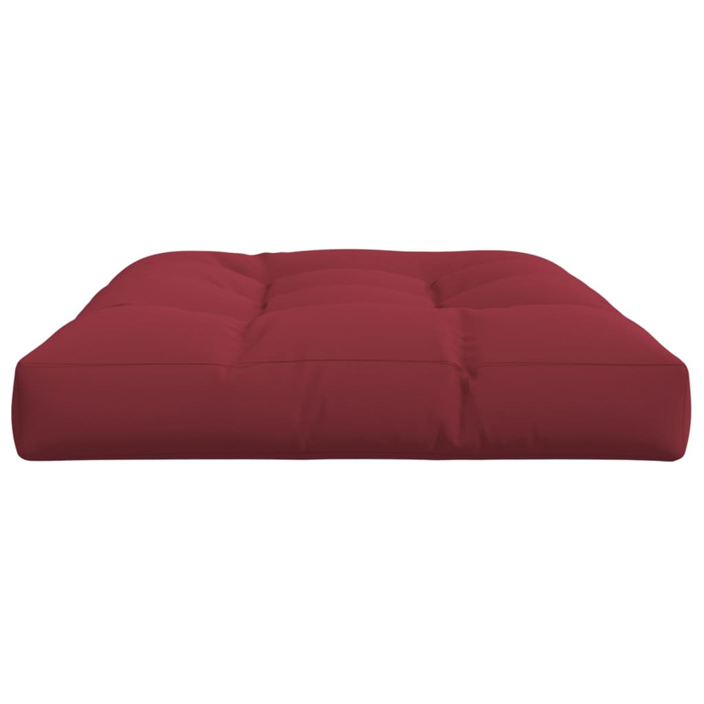 Coussin de palette rouge bordeaux 120x80x12 cm tissu