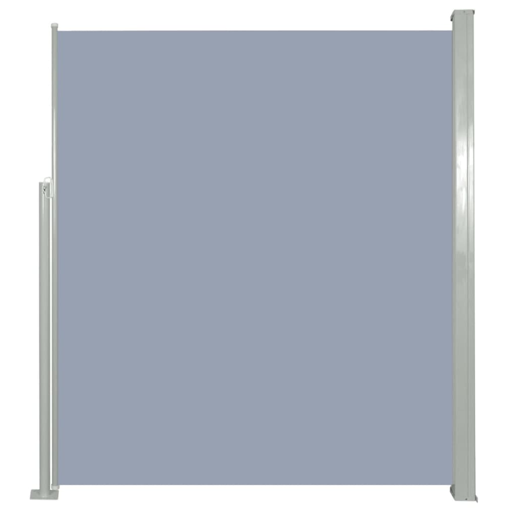 Auvent latéral rétractable de patio 160 x 300 cm Gris