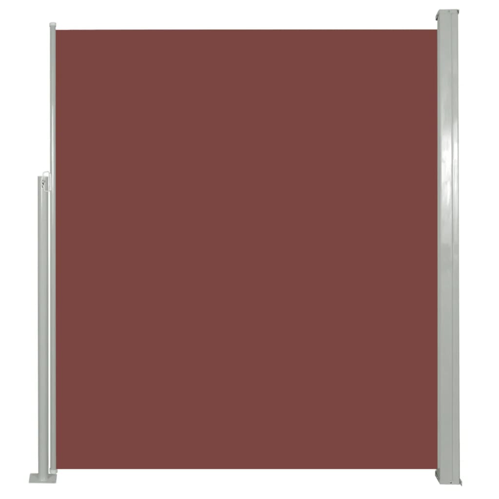 Auvent latéral rétractable de patio 160 x 300 cm Marron