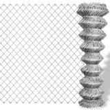 Chain link fence Galvanized steel 15x0.8 m Silver