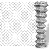 Chain link fence Galvanized steel 15x1.25 m Silver