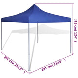 Tente pliable Bleu 3 x 3 m