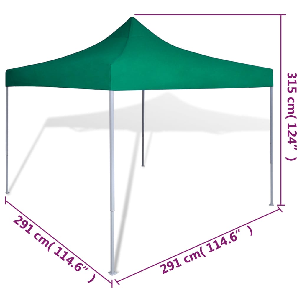 Green folding tent 3 x 3 m