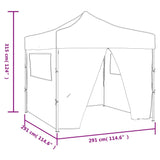 Grünes Faltzelt 3 x 3 m mit 4 Wänden