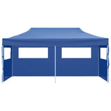 Tente de réception pliable bleue 3 x 6 m