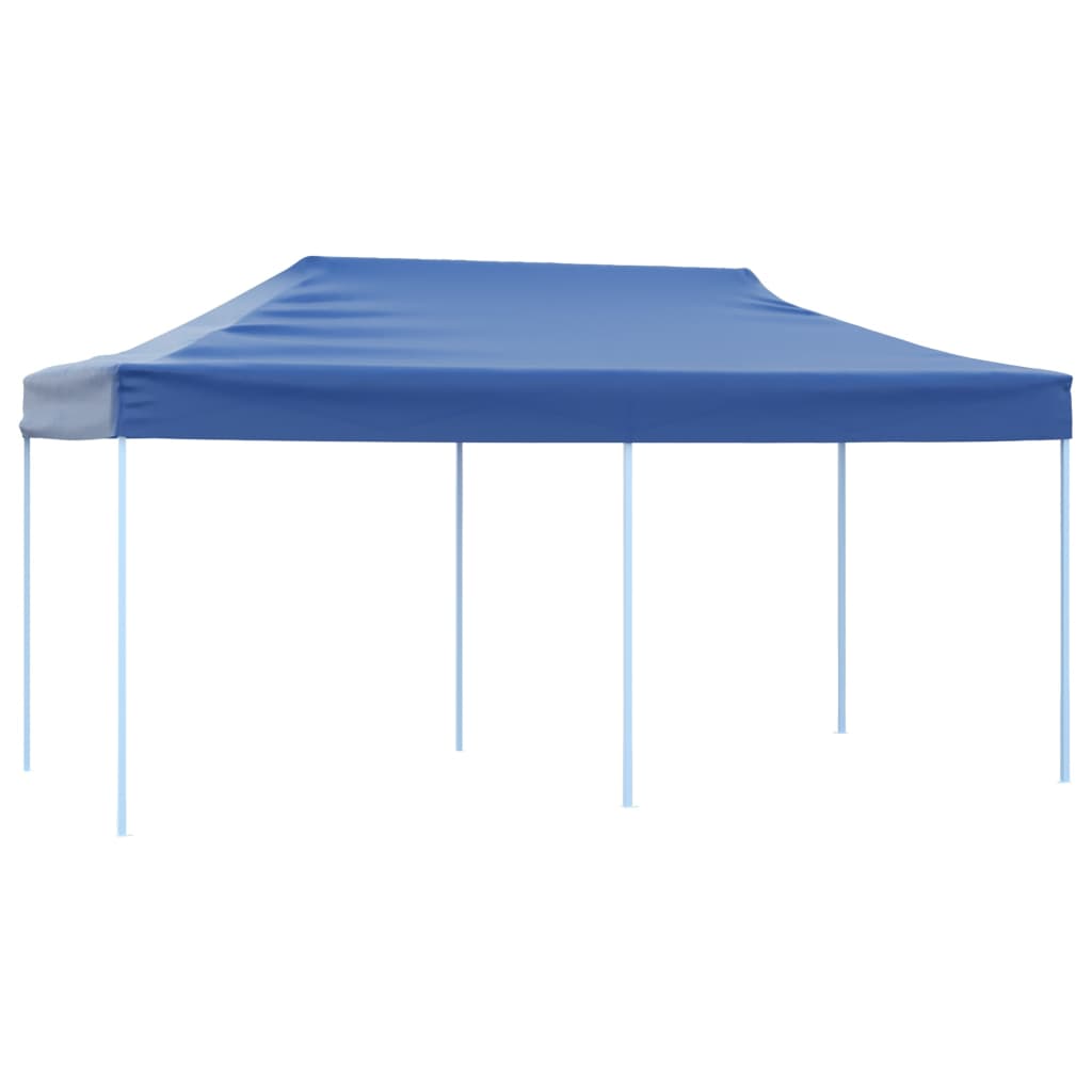 Tente de réception pliable bleue 3 x 6 m