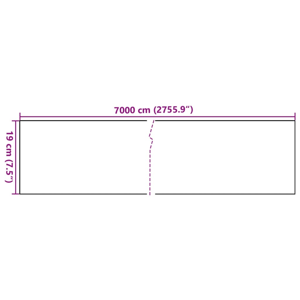 PVC-Gartensichtschutz 70 x 0,19 m Dunkelgrau