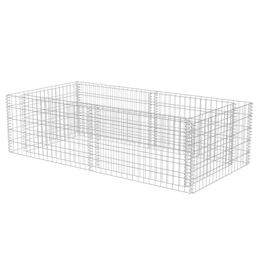 Gabion planter Galvanized steel 180 x 90 x 50 cm