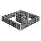 Jardinière en gabion Acier galvanisé 120x120x20 cm