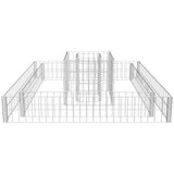 Jardinière en gabion Acier galvanisé 120x120x20 cm