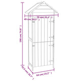 Armoire de rangement de jardin Marron 42,5x64x190 cm