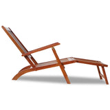 Chaise de terrasse avec repose-pied Bois d'acacia solide