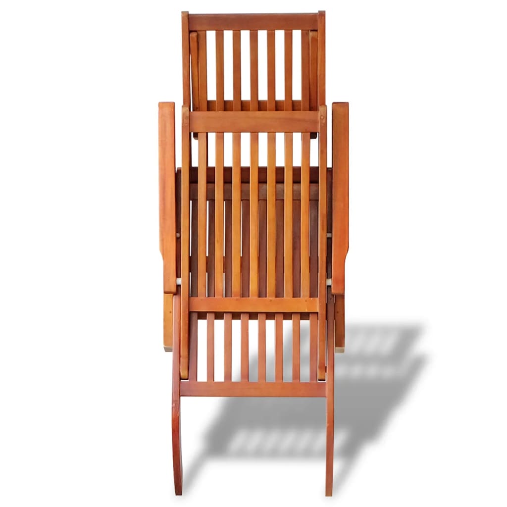 Chaise de terrasse avec repose-pied Bois d'acacia solide