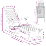 Chaise de terrasse avec repose-pied Bois d'acacia solide