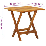 Table de bistro 46x46x47 cm Bois d'acacia massif