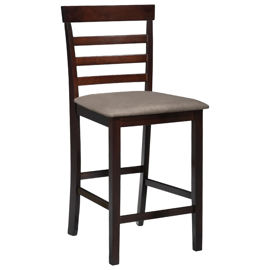 Tabourets de bar lot de 2 Marron Tissu