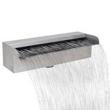 Lame d'eau rectangulaire 30 cm Acier inoxydable pour piscine