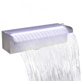 Rectangular swimming pool fountain with LED stainless steel 30 cm