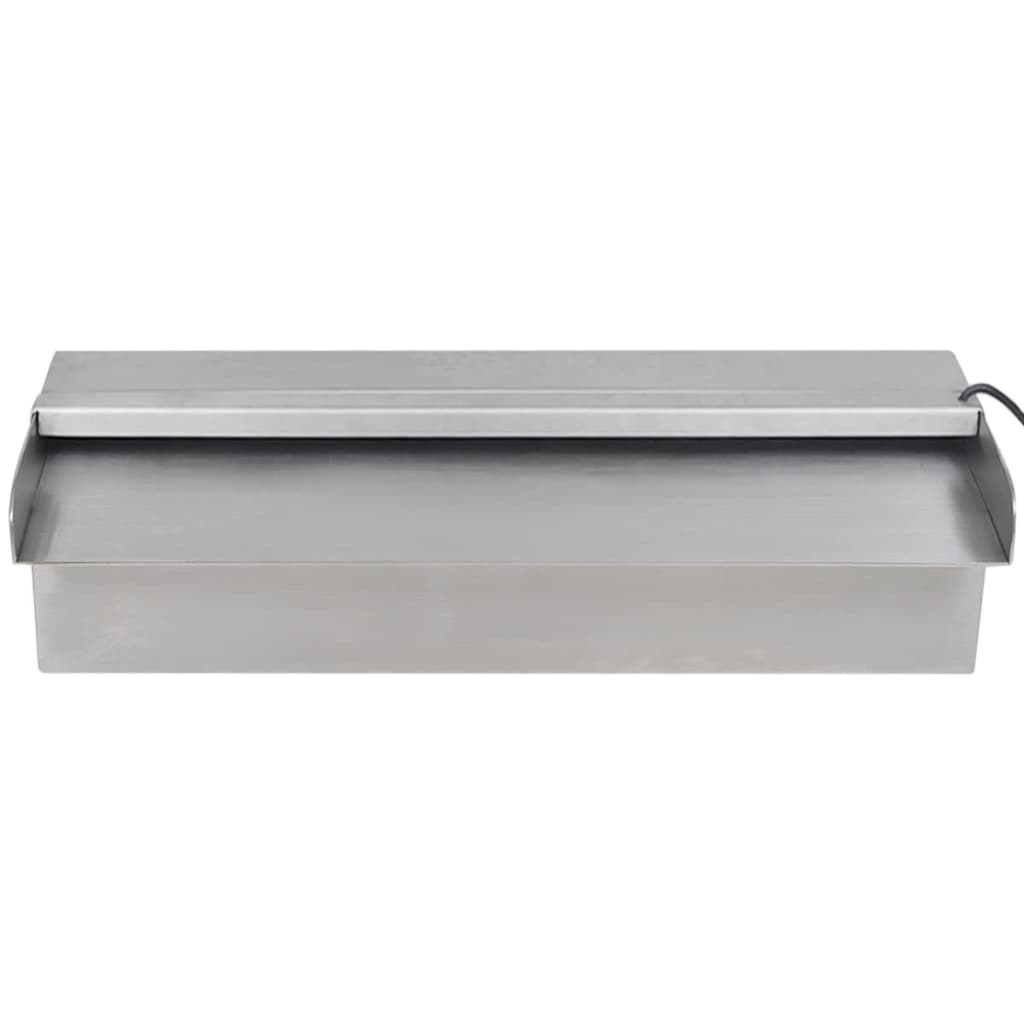 Rectangular swimming pool fountain with LED stainless steel 30 cm