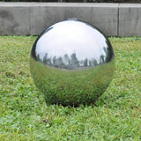 Garden Fountain Sphere with LED Stainless Steel 30 cm