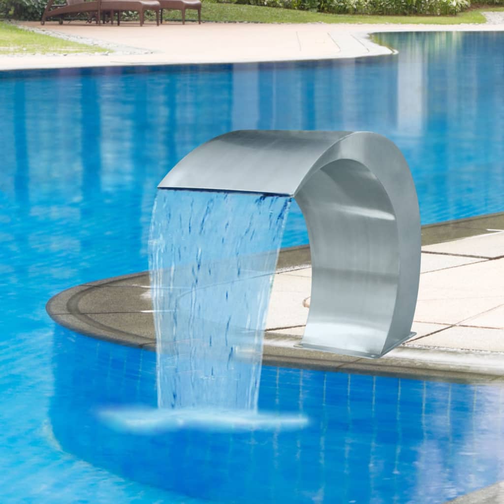 Swimming pool waterfall fountain Stainless steel 45 x 30 x 60 cm