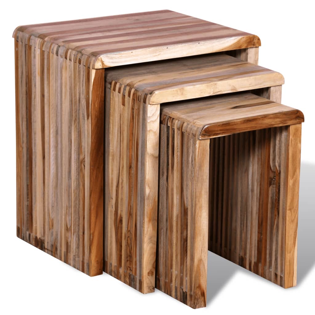 Nesting table 3 pcs Recycled teak