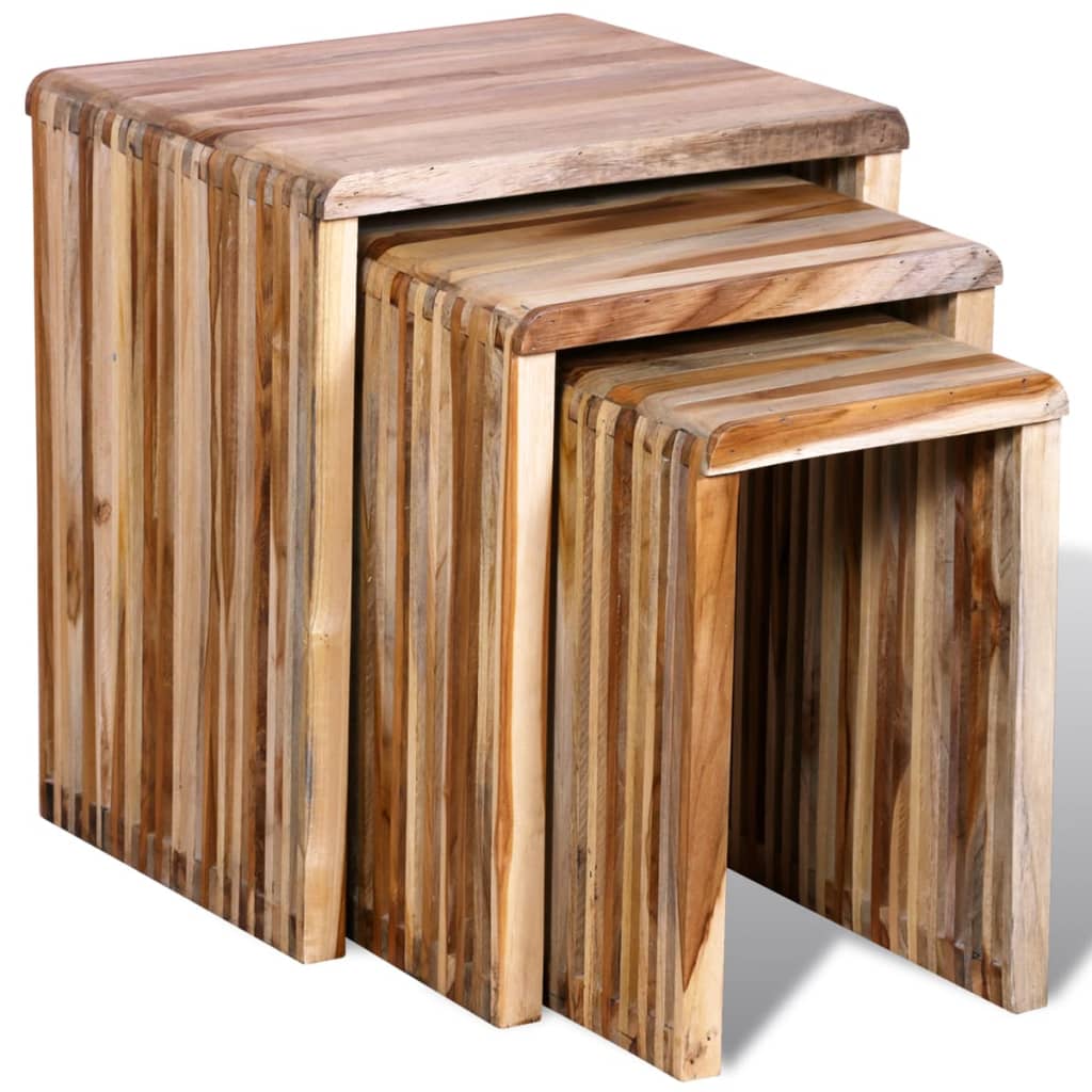 Nesting table 3 pcs Recycled teak