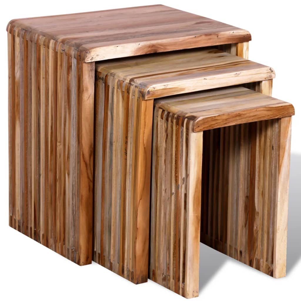 Nesting table 3 pcs Recycled teak