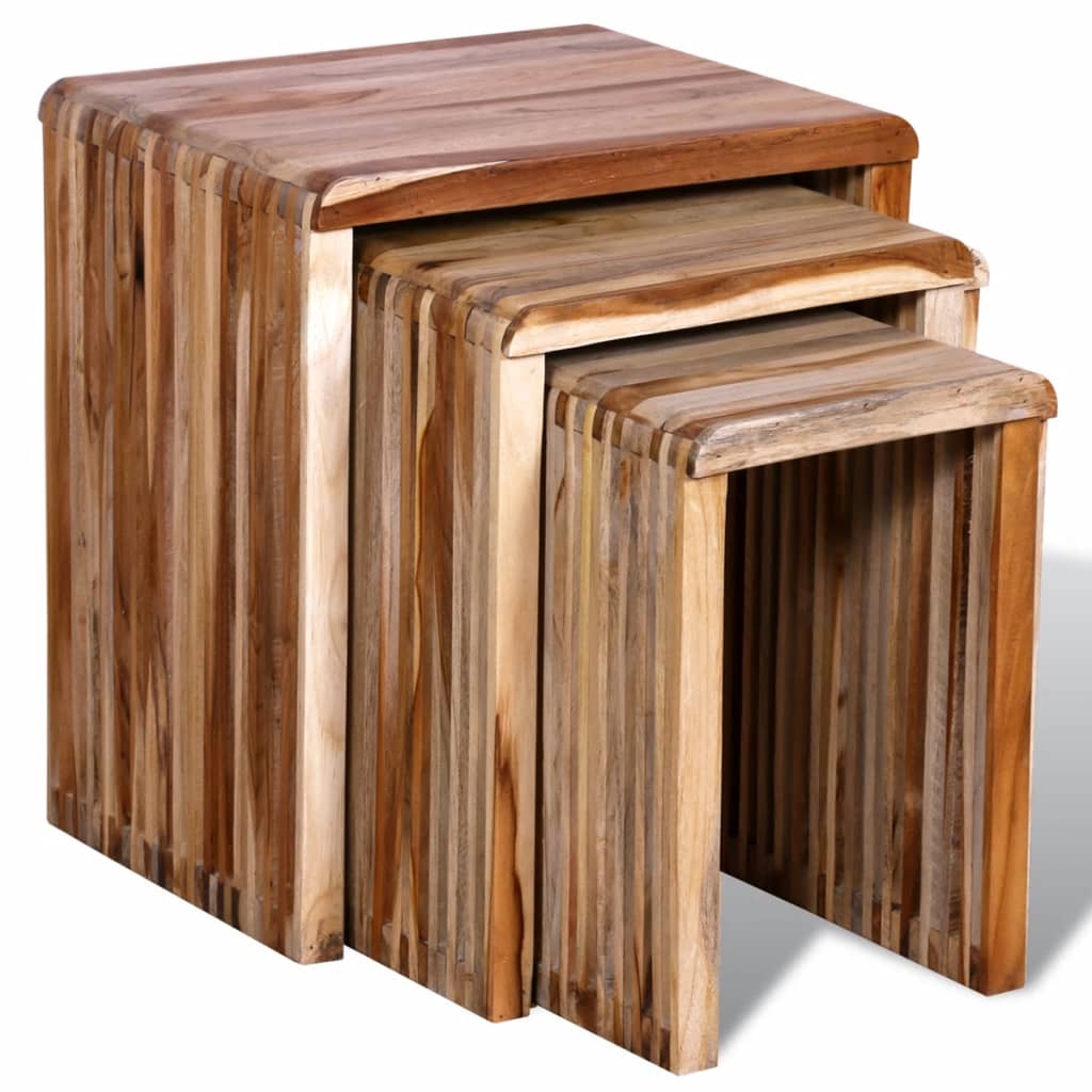 Nesting table 3 pcs Recycled teak