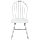 Chaises à manger lot de 2 blanc bois d'hévéa solide