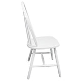 Chaises à manger lot de 2 blanc bois d'hévéa solide