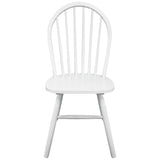 Chaises à manger lot de 4 blanc bois d'hévéa solide