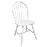 Chaises à manger lot de 4 blanc bois d'hévéa solide