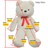 Ourson en peluche XXL Blanc 135 cm